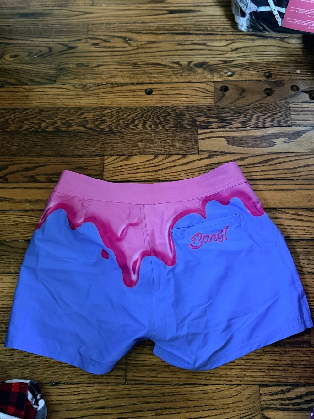 BANG Miami You Melt Me Flex Beach Swim Shorts Men’s Size Medium Pink Blue